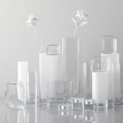 Leonardo Vase Lucca - Verre - Blanc - 11 x 30 cm -Pas Cher Décoration Magasin 1000056488 210827 17002500006 MOOD DETAILS P000000001000056488 mood