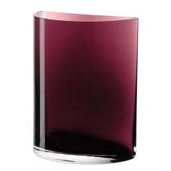 Leonardo Vase Centro III - Verre cristallin - Bordeaux - Hauteur : 23 cm