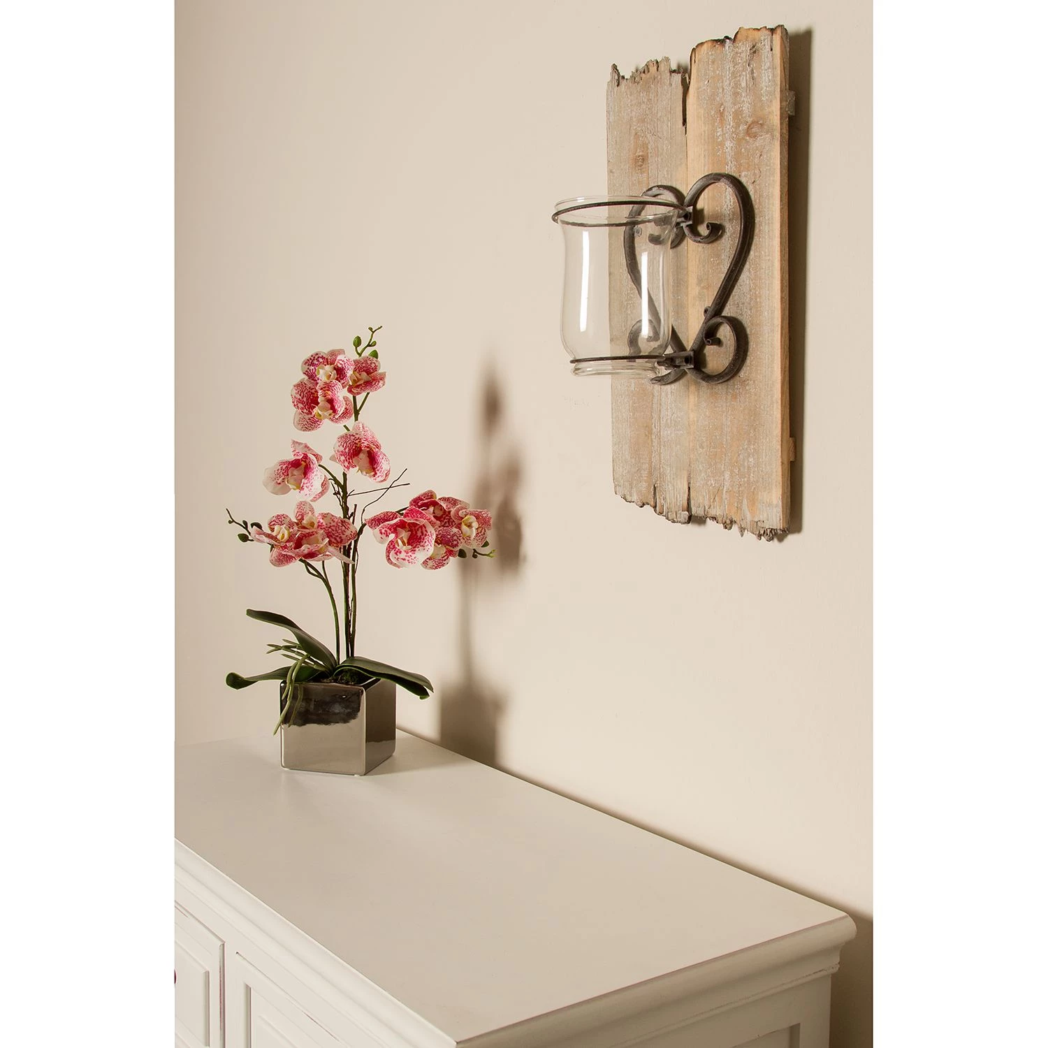 My Flair Bougeoir mural Walon - MDF - Blanc / Marron 2 My Flair Bougeoir mural Walon - MDF - Blanc / Marron – Image 2