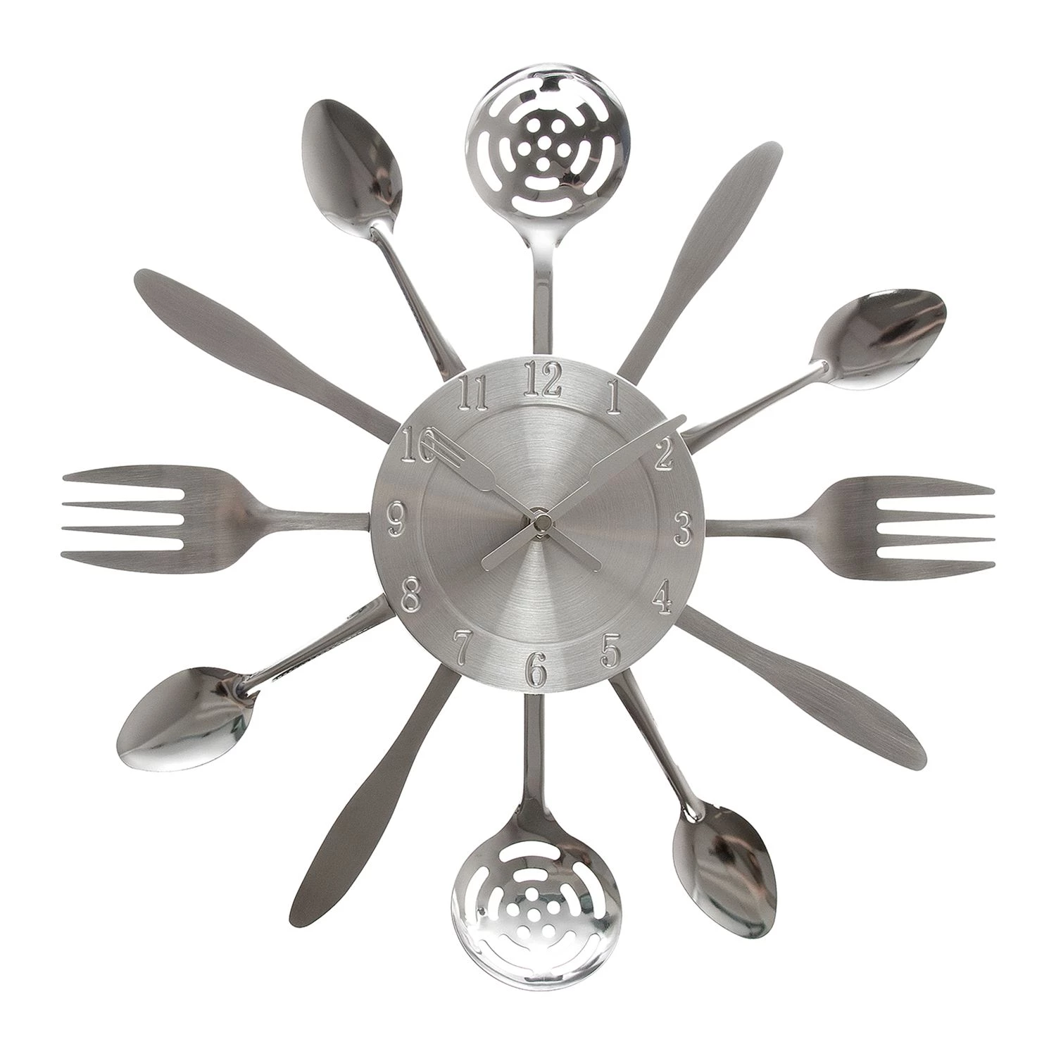 My Flair Horloge murale Cuterly - Laiton - Argenté 1 My Flair Horloge murale Cuterly - Laiton - Argenté