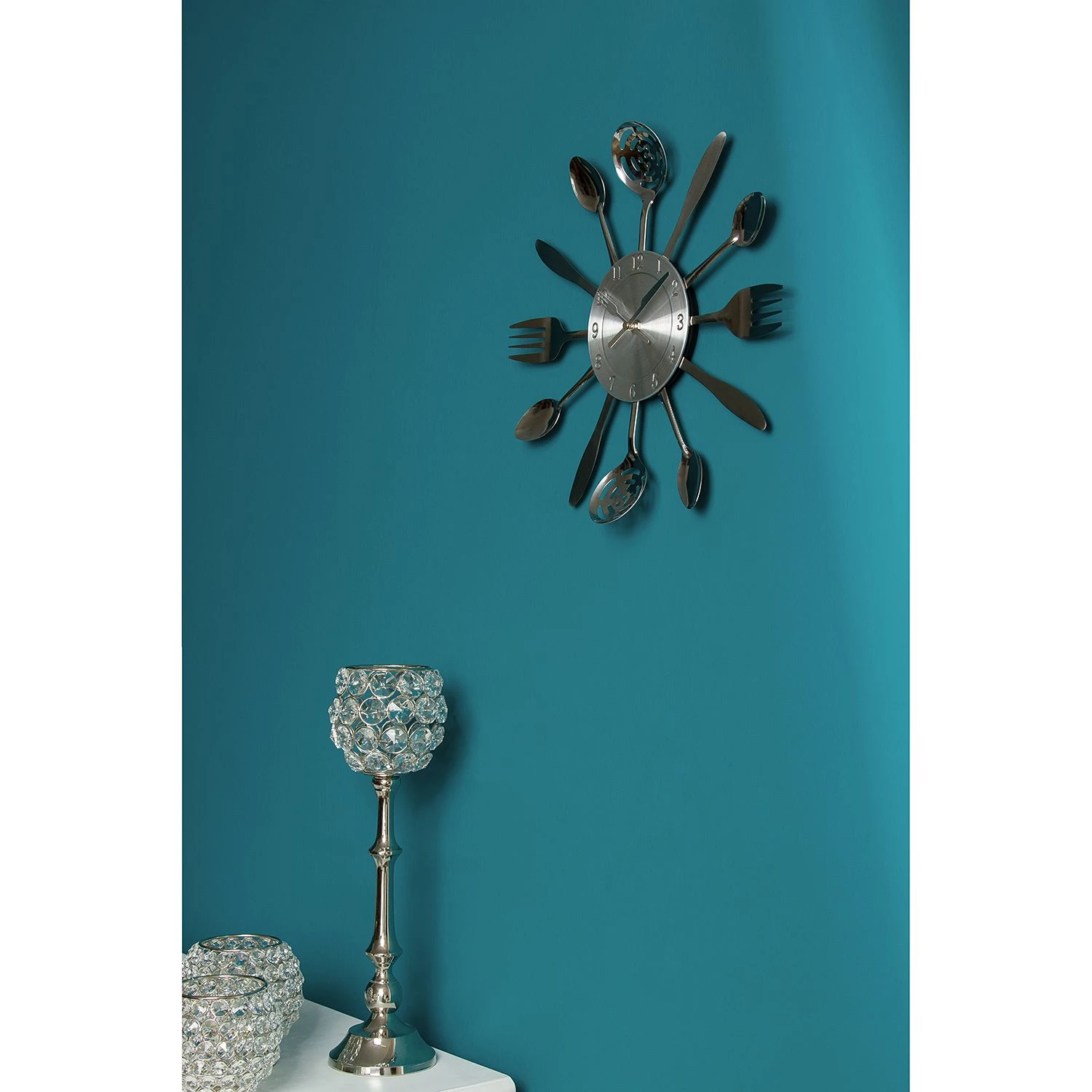 My Flair Horloge murale Cuterly - Laiton - Argenté 2 My Flair Horloge murale Cuterly - Laiton - Argenté – Image 2