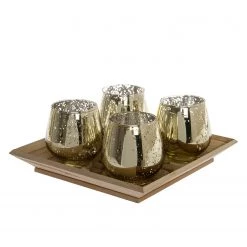 My Flair Photophore Iko - Verre - Doré