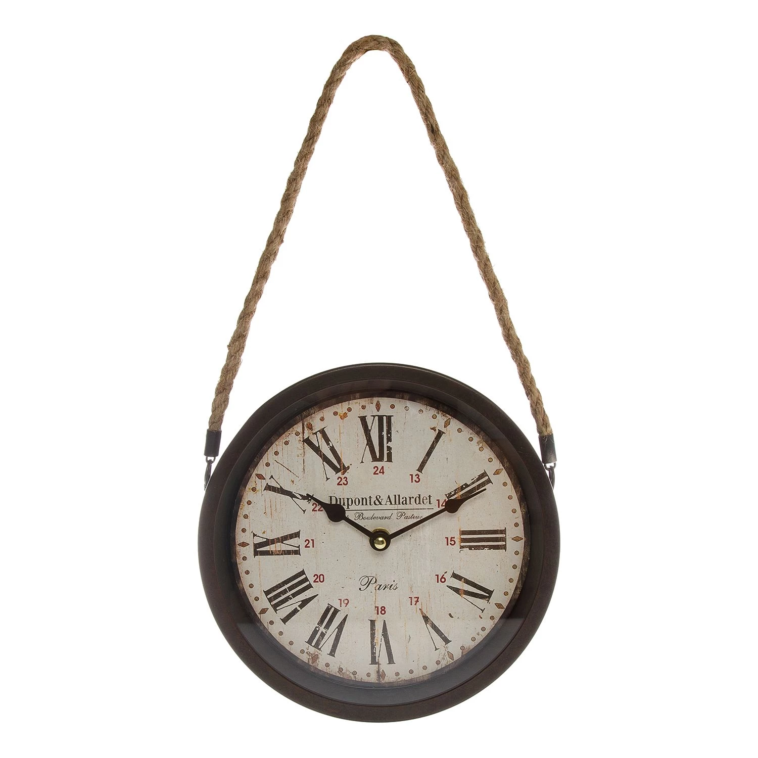 My Flair Horloge murale Thuin - Cuir - Marron / Beige 1 My Flair Horloge murale Thuin - Cuir - Marron / Beige