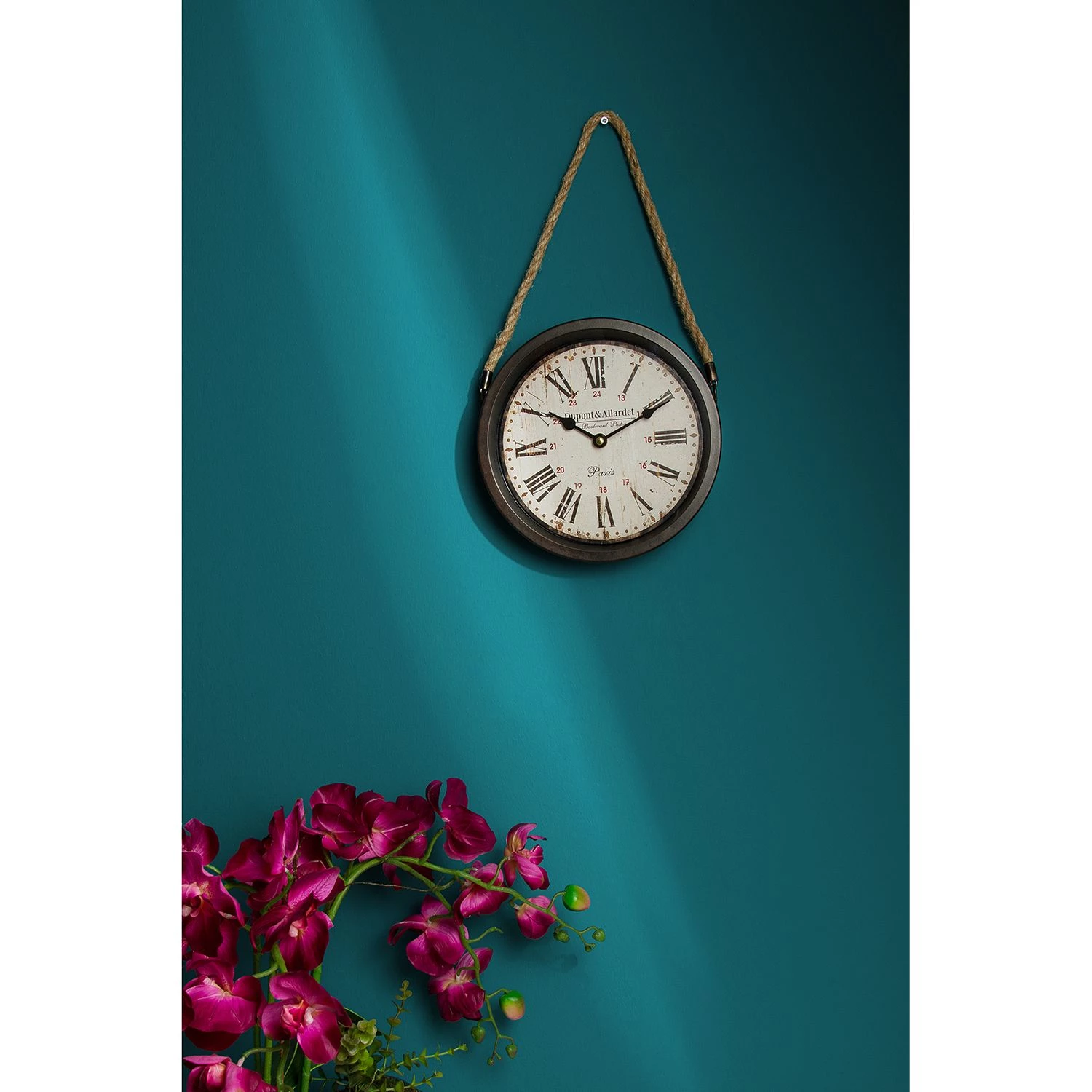 My Flair Horloge murale Thuin - Cuir - Marron / Beige 2 My Flair Horloge murale Thuin - Cuir - Marron / Beige – Image 2