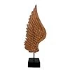 My Flair Objet décoratif Vane - Acier inoxydable / Manguier - Marron / Argenté