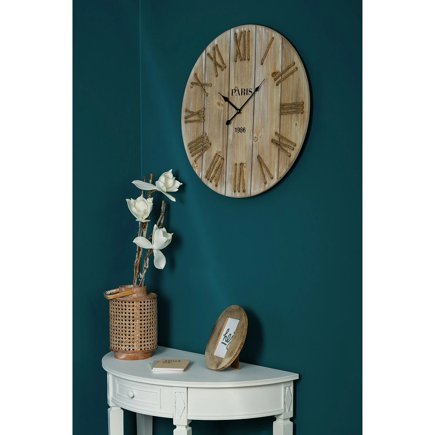 My Flair Horloge murale Brusque - Jute - Marron 2 My Flair Horloge murale Brusque - Jute - Marron – Image 2