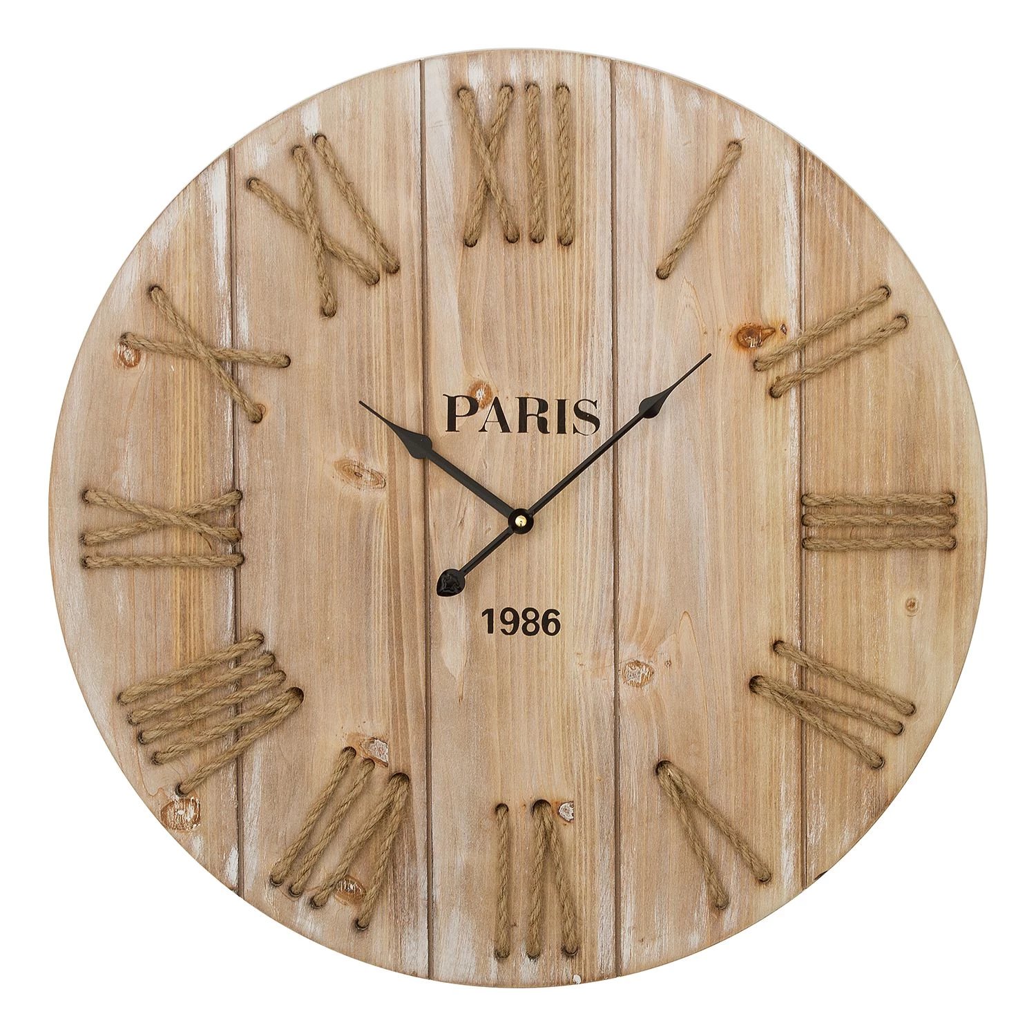 My Flair Horloge murale Brusque - Jute - Marron 1 My Flair Horloge murale Brusque - Jute - Marron