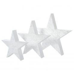 My Flair Décoration étoile Rudolph - Sapin - Blanc