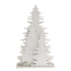 My Flair Sapins décoratifs en bois - Blanc
