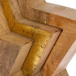 My Flair Étoile en bois décorative - Manguier - Doré -Pas Cher Décoration Magasin 1000140806 181114 07423467 GALLERYIMAGES P000000001000140806