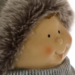 My Flair Décoration garçon à la lanterne II - Résine synthétique - Gris -Pas Cher Décoration Magasin 1000140818 181114 074241124 GALLERYIMAGES P000000001000140818