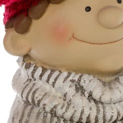 My Flair Décoration garçon à la lanterne I - Résine synthétique - Gris / Rouge -Pas Cher Décoration Magasin 1000140824 181114 074244146 GALLERYIMAGES P000000001000140824