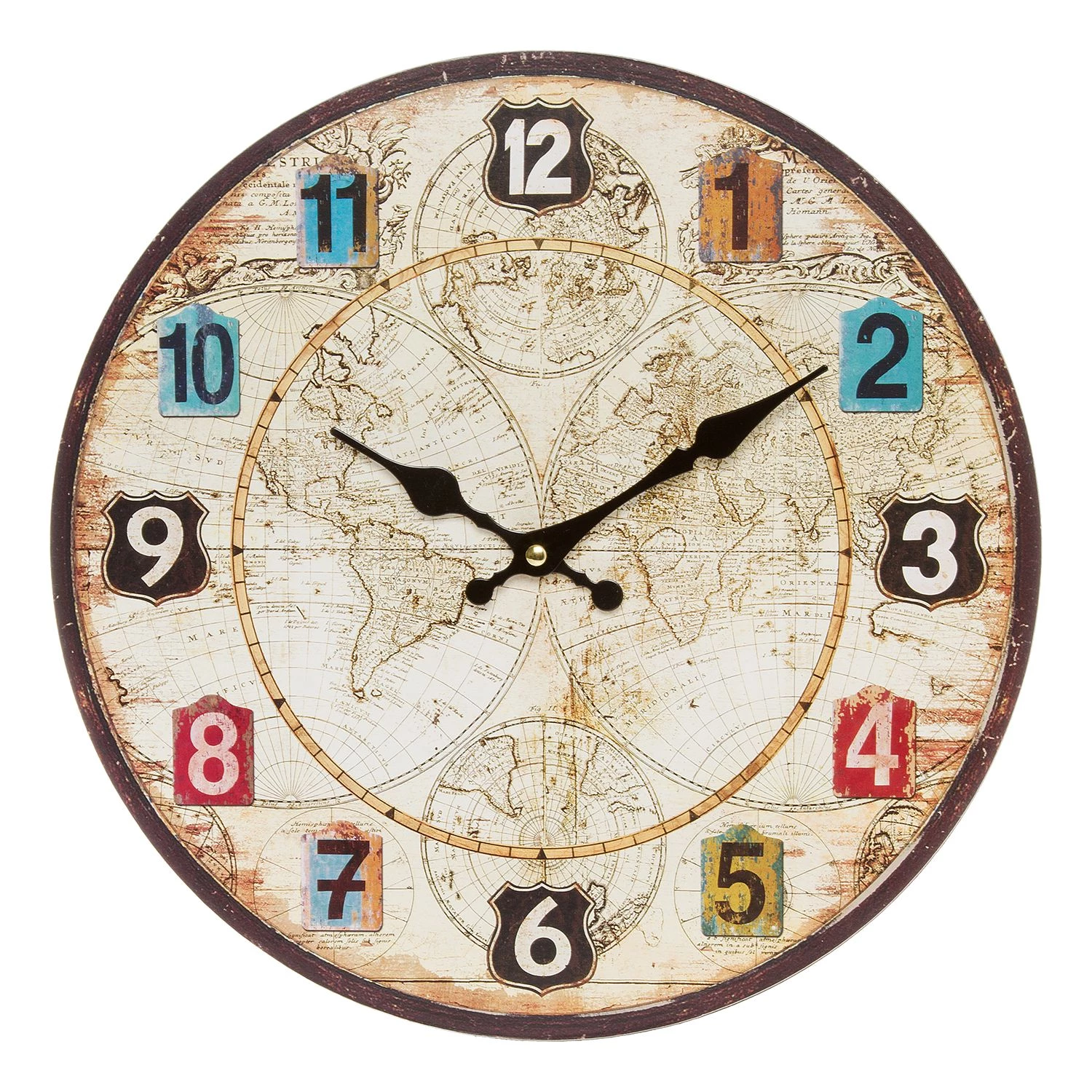 My Flair Horloge murale Warriewood - MDF - Multicolore 1 My Flair Horloge murale Warriewood - MDF - Multicolore
