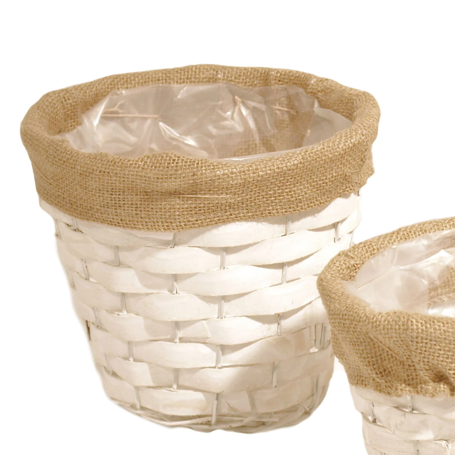Flechtwaren Müller Paniers Junin Round (3 éléments) - Saule / Jute - Blanc / Marron 2 Flechtwaren Müller Paniers Junin Round (3 éléments) - Saule / Jute - Blanc / Marron – Image 2