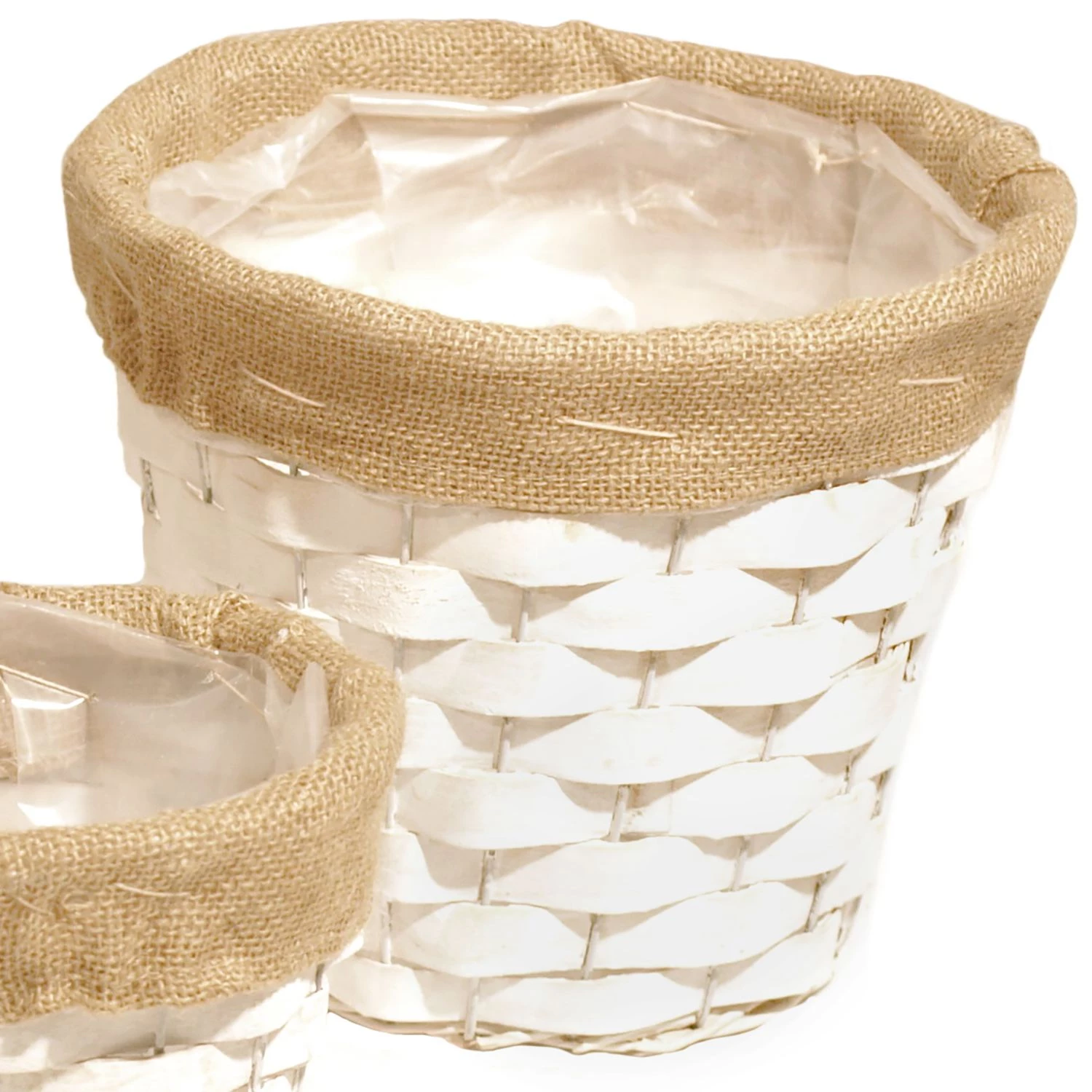 Flechtwaren Müller Paniers Junin Round (3 éléments) - Saule / Jute - Blanc / Marron 3 Flechtwaren Müller Paniers Junin Round (3 éléments) - Saule / Jute - Blanc / Marron – Image 3