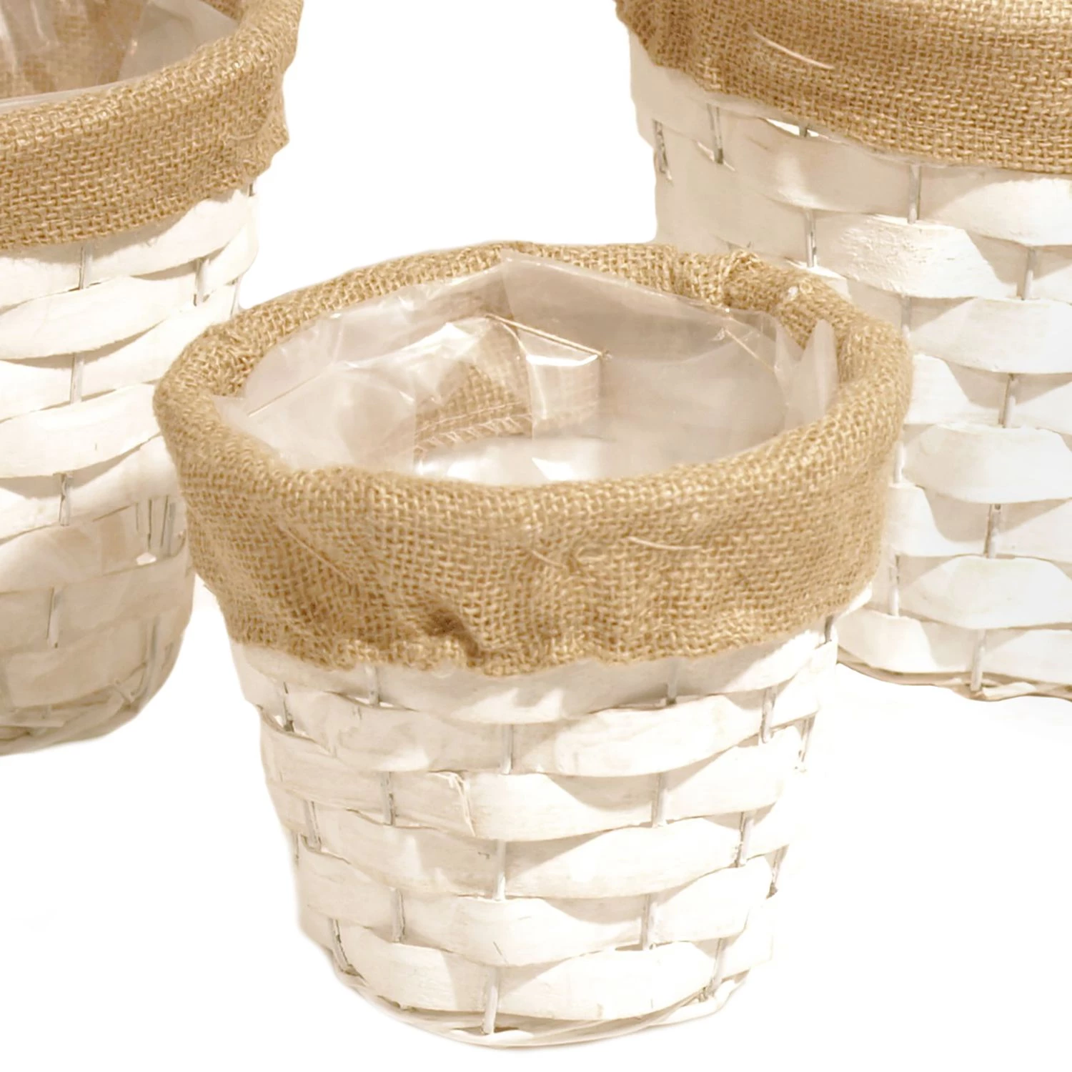 Flechtwaren Müller Paniers Junin Round (3 éléments) - Saule / Jute - Blanc / Marron 4 Flechtwaren Müller Paniers Junin Round (3 éléments) - Saule / Jute - Blanc / Marron – Image 4