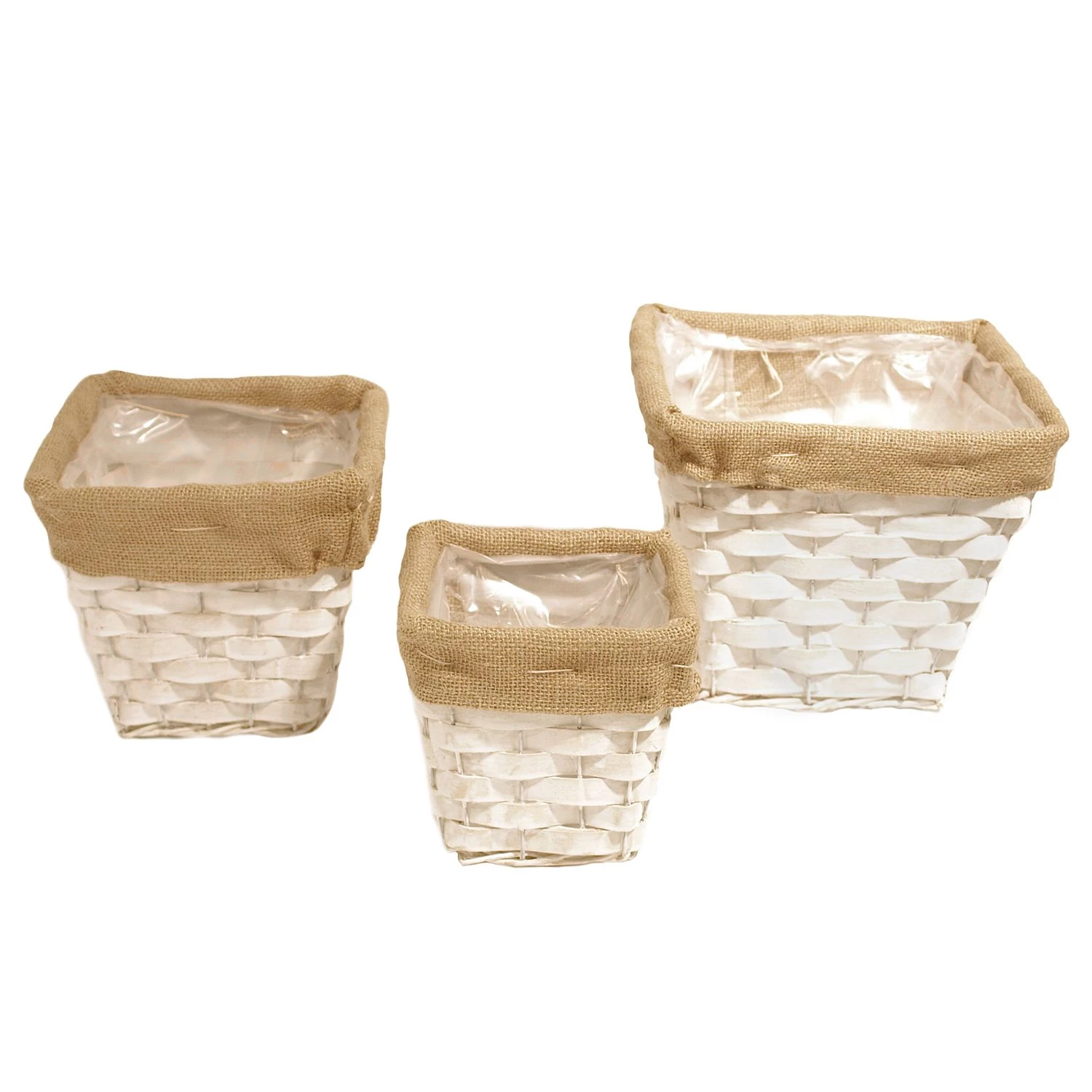 Flechtwaren Müller Paniers Junin Cube (3 éléments) - Saule / Jute - Blanc / Marron 1 Flechtwaren Müller Paniers Junin Cube (3 éléments) - Saule / Jute - Blanc / Marron