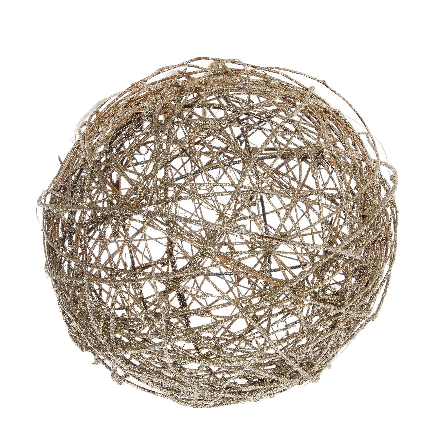 My Flair Boule de Noël lumineuse Olinda - Rotin - Champagne 1 My Flair Boule de Noël lumineuse Olinda - Rotin - Champagne