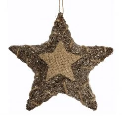 My Flair Étoile lumineuse Hexham - Rotin - Marron