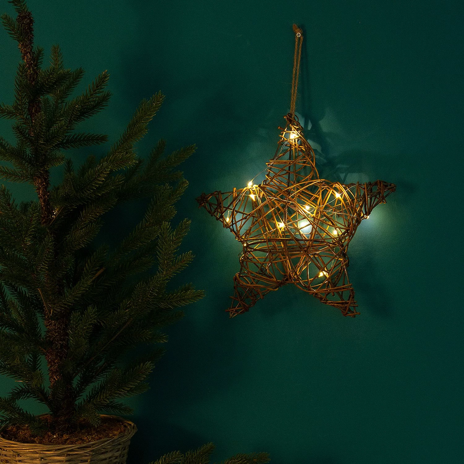 My Flair Étoile lumineuse James Well - Rotin - Marron 2 My Flair Étoile lumineuse James Well - Rotin - Marron – Image 2