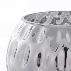 Kayoom Vase Areca - Verre, feuille métallique - Argenté - 20 x 16 cm -Pas Cher Décoration Magasin 1000156910 190215 13350700301 GALLERYIMAGES P000000001000156910