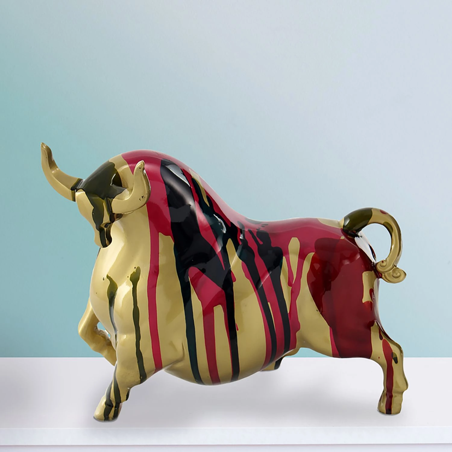 Kayoom Statuette Taurus - Résine synthétique - Multicolore 2 Kayoom Statuette Taurus - Résine synthétique - Multicolore – Image 2