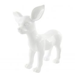 Kayoom Statuette Chihuahua - Résine synthétique - Blanc