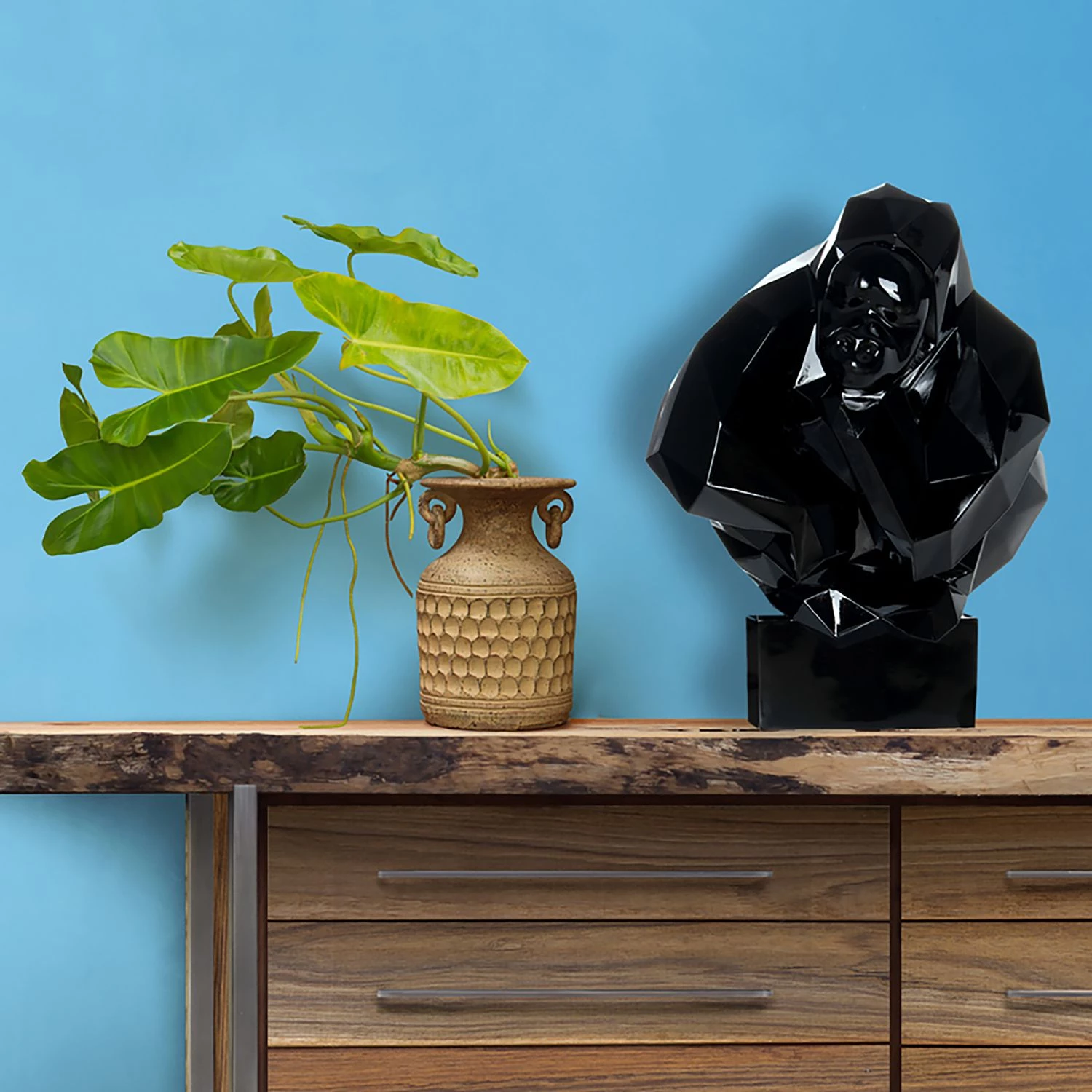 Kayoom Statuette Kenya II - Résine synthétique - Noir 2 Kayoom Statuette Kenya II - Résine synthétique - Noir – Image 2