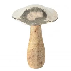 Boltze Objets déco champignons II (2 éléments) - Mélanges de matériaux - Marron / Argenté -Pas Cher Décoration Magasin 1000159068 190222 15280200006 GALLERYIMAGES P000000001000159068