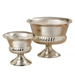 Boltze Cache-pots Toulon (2 éléments) - Aluminium - Argenté