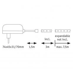 Paulmann Guirlande lumineuse Wemb 3 m I - Silicone - 1 ampoule 10 Paulmann Guirlande lumineuse Wemb 3 m I - Silicone - 1 ampoule -Pas Cher Décoration Magasin 1000168620 191002 15415500002 SKETCH DETAILS P000000001000168620 sketch