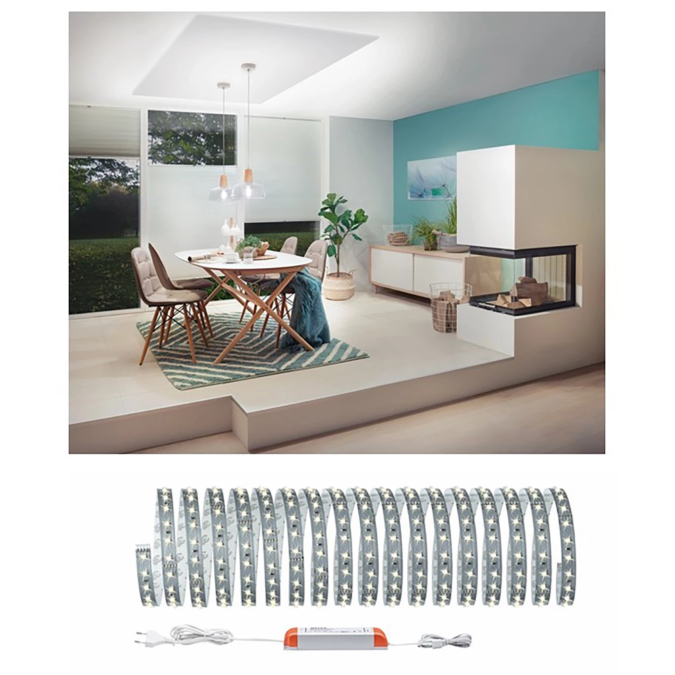 Paulmann Guirlande lumineuse Denman 10 m X - Silicone - 1 ampoule 1 Paulmann Guirlande lumineuse Denman 10 m X - Silicone - 1 ampoule