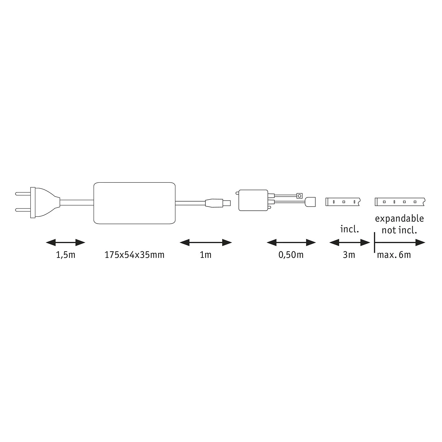 Paulmann Guirlande lumineuse Denman 3 m VI - Silicone - 1 ampoule 11 Paulmann Guirlande lumineuse Denman 3 m VI - Silicone - 1 ampoule – Image 11
