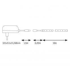 Paulmann Guirlande lumineuse Ilheus 10 m III - Silicone - 1 ampoule -Pas Cher Décoration Magasin 1000168712 200103 12290600022 SKETCH DETAILS P000000001000168712 sketch