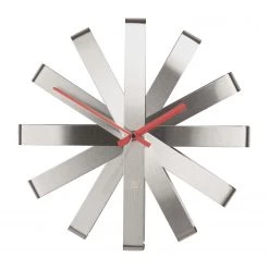 Umbra Horloge murale Ribbon - quartz - Argenté -Pas Cher Décoration Magasin 1000172410 190508 07200000011 GALLERYIMAGES P000000001000172410