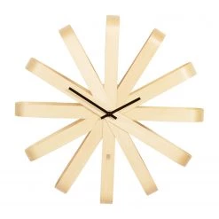 Umbra Horloge murale Ribbonwood - Tremble / Tilleul / Aluminium - Beige -Pas Cher Décoration Magasin 1000172433 190508 07201600133 GALLERYIMAGES P000000001000172433