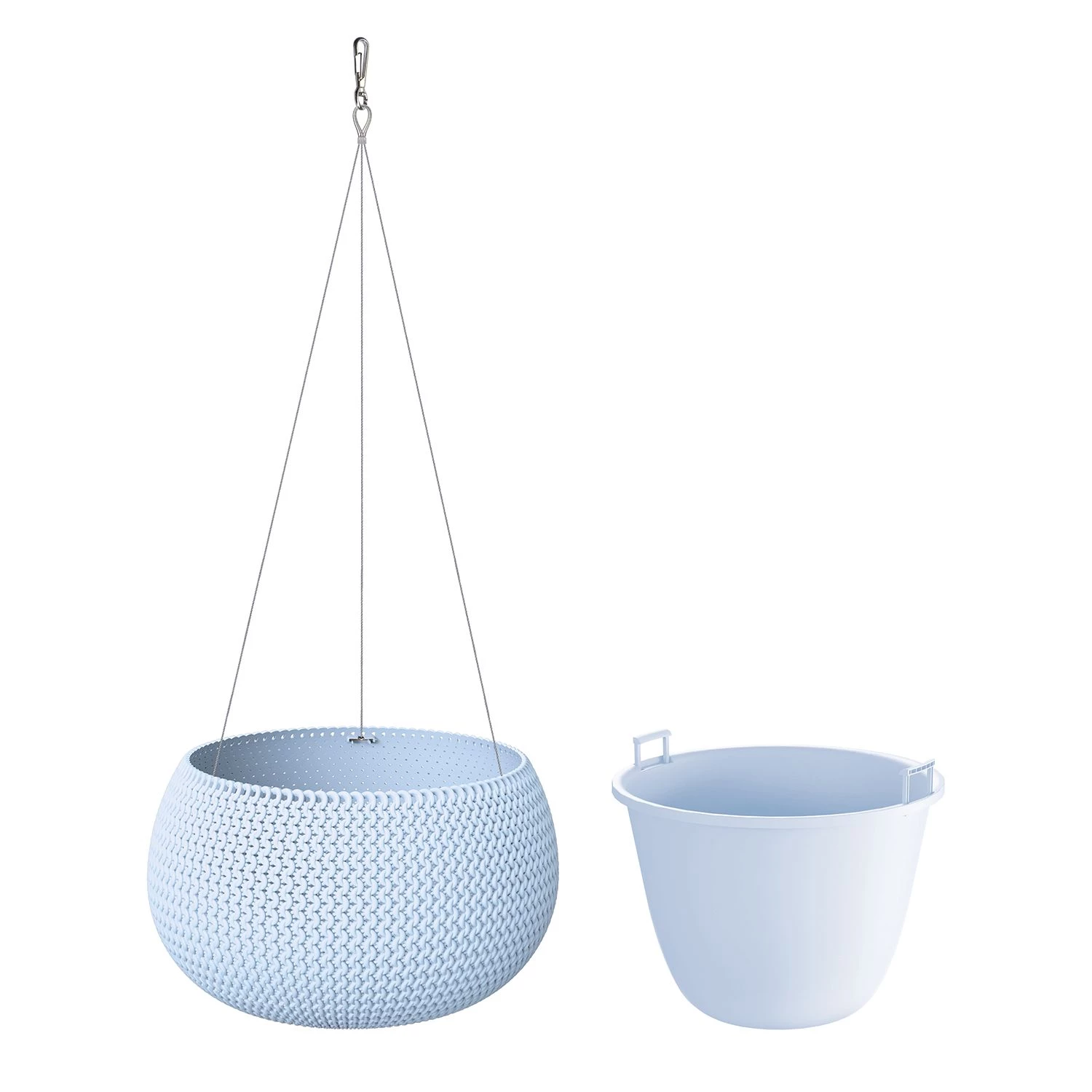 Flechtwaren Müller Suspension plante Loop - Bleu glacier 2 Flechtwaren Müller Suspension plante Loop - Bleu glacier – Image 2