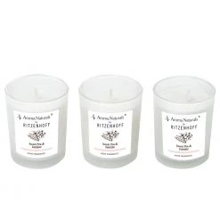Ritzenhoff Bougie parfumée Sweet Pea (lot de 3) - Blanc
