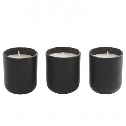 Ritzenhoff Bougie parfumée Sandalwood (lot de 3) - Noir