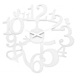 Koziol Horloge murale Piep - Matière plastique - Blanc