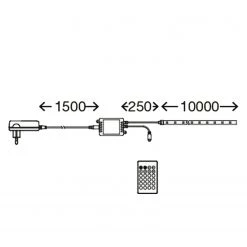 Briloner LED-Strips Led Superline - Matière plastique - 300 ampoules -Pas Cher Décoration Magasin 1000183695 190807 16431900445 SKETCH DETAILS P000000001000183695 sketch