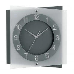 AMS Horloge murale Shipka - Quartz - Gris foncé
