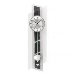 AMS Pendule Couvin - Horloge - Ardoise - Noir / Argenté