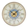 AMS Horloge murale Playa Garza - Quartz - Beige / Bleu