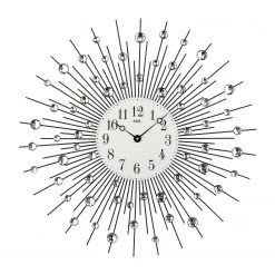 AMS Horloge murale Yulin - Quartz - Noir