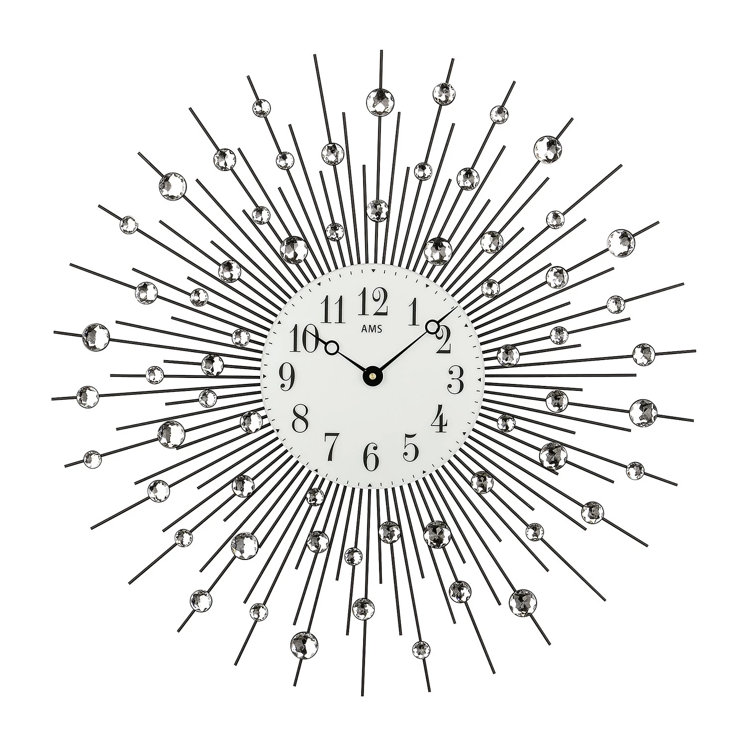 AMS Horloge murale Yulin - Quartz - Noir 1 AMS Horloge murale Yulin - Quartz - Noir