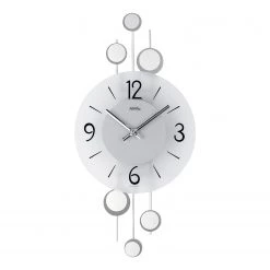 AMS Horloge murale Luki I - Quartz - Argenté