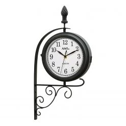 AMS Horloge murale La Garita - Quartz - Noir / Blanc