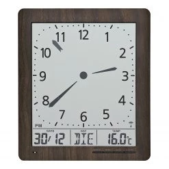 AMS Horloge murale Banya I - Horloge digitale - Marron foncé