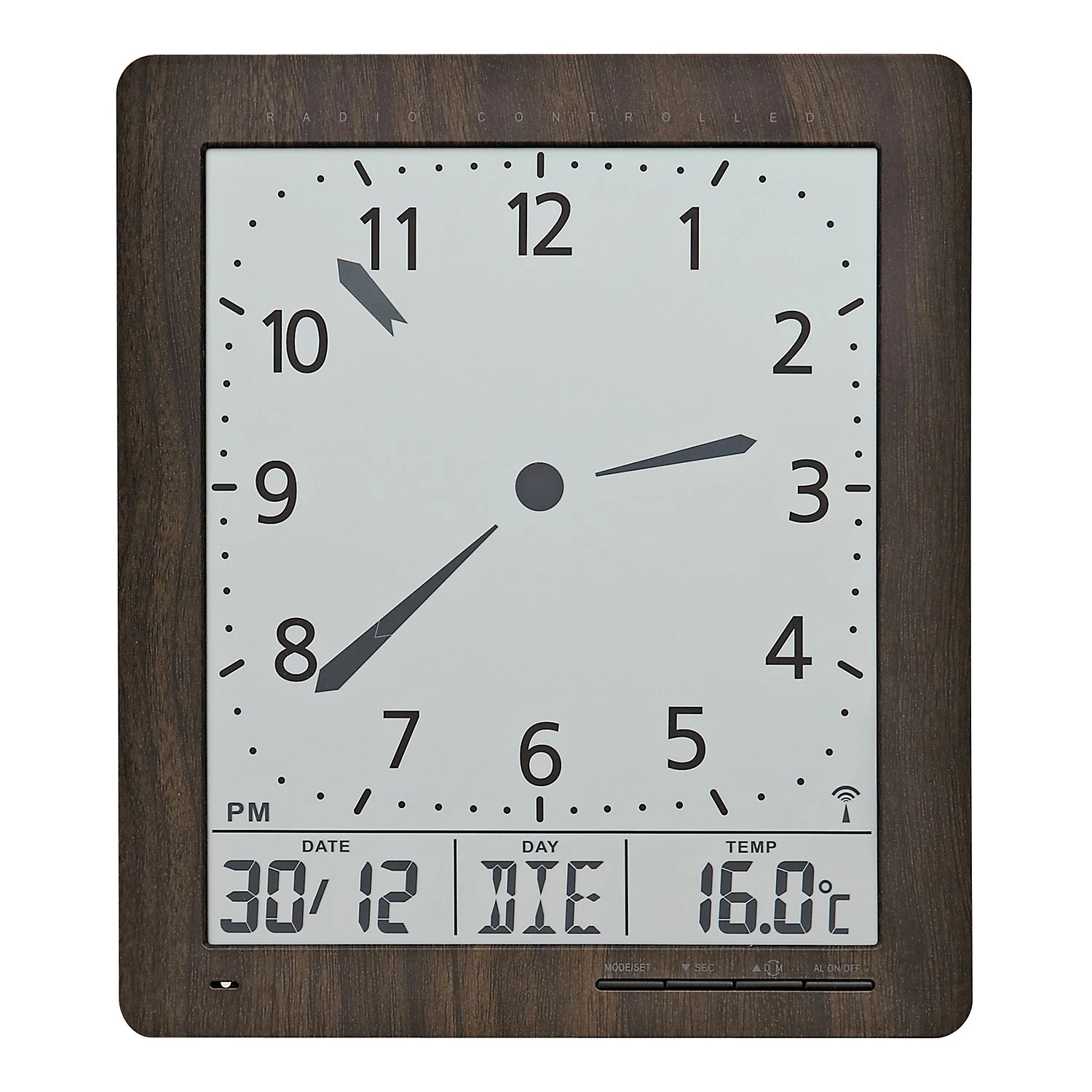 AMS Horloge murale Banya I - Horloge digitale - Marron foncé 1 AMS Horloge murale Banya I - Horloge digitale - Marron foncé